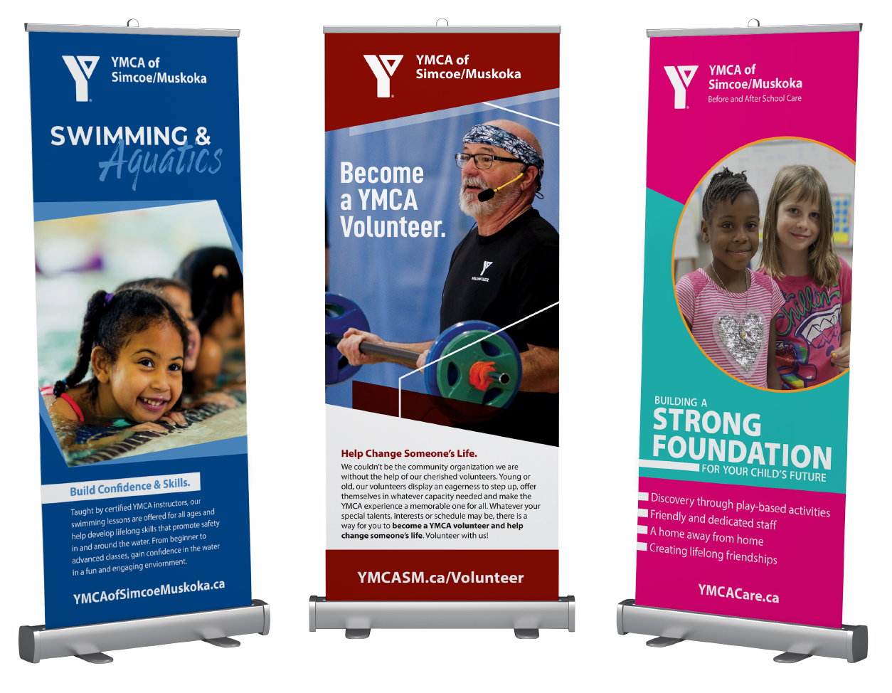 Three YMCA Banners